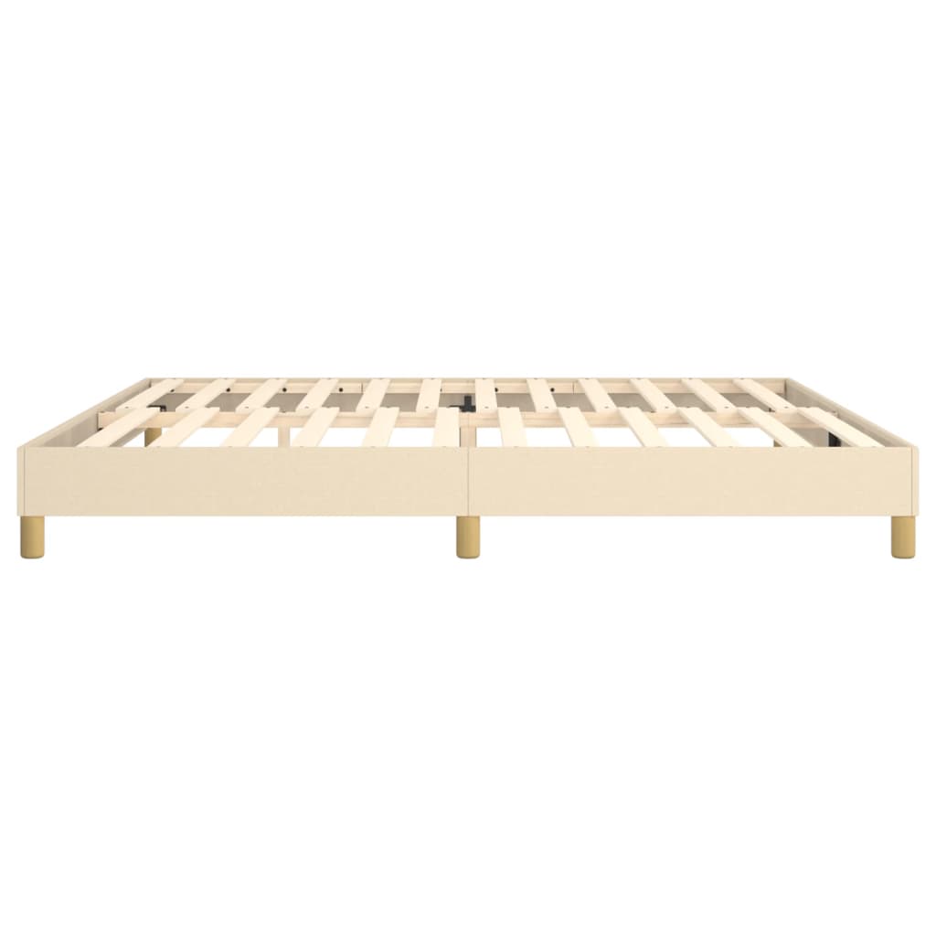 Cadre de lit sans matelas crème 200x200 cm tissu - XIOS