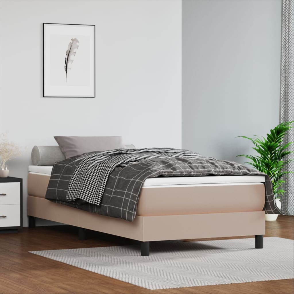 Cadre de lit sans matelas cappuccino 90x200 cm similicuir - XIOS