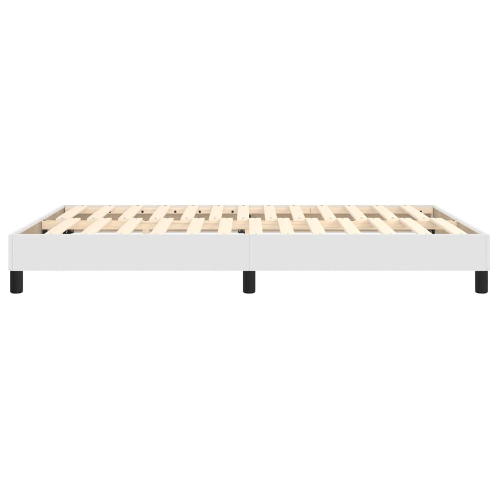 Cadre de lit sans matelas blanc 140x190 cm similicuir - XIOS