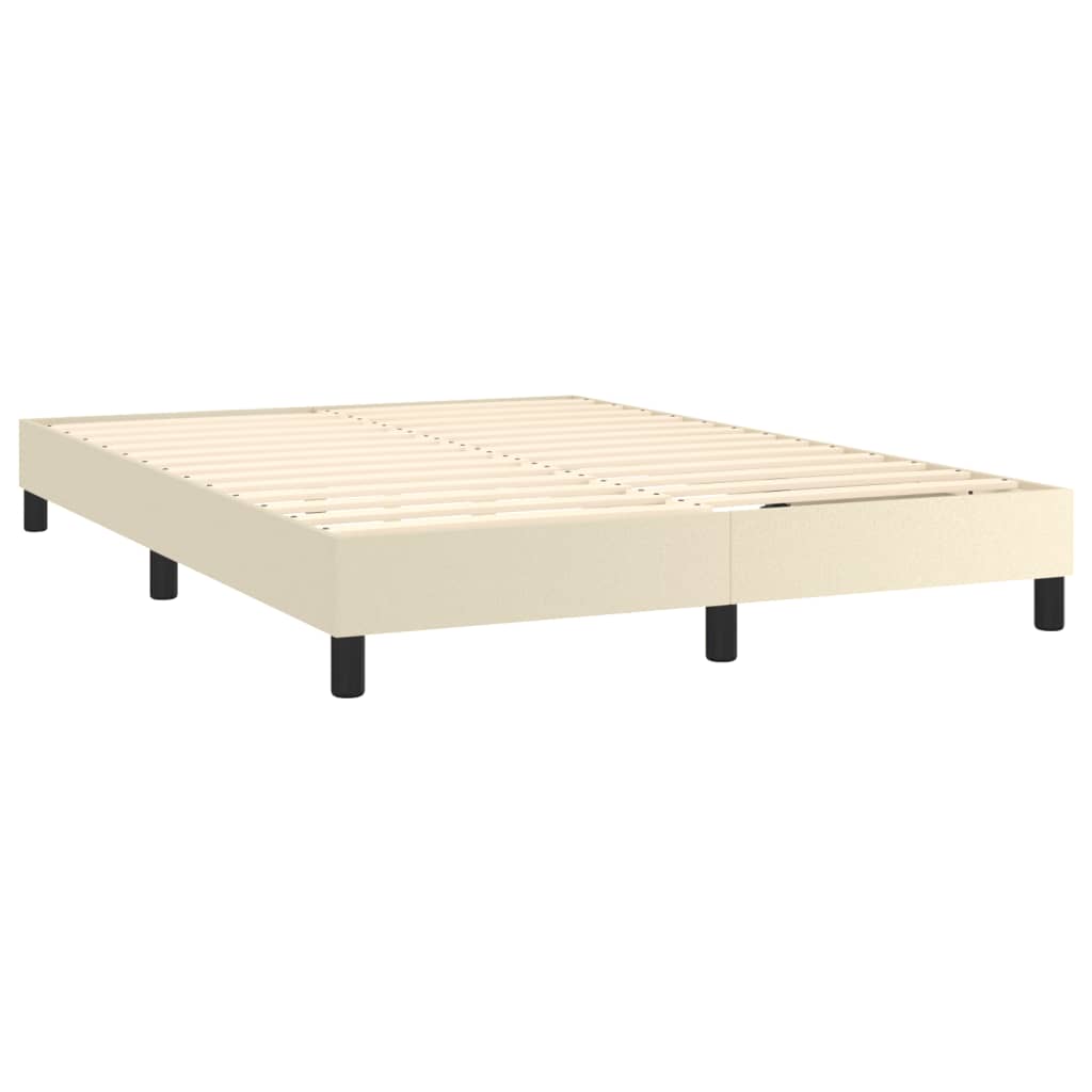 Cadre de lit sans matelas crème 140x190 cm similicuir - XIOS