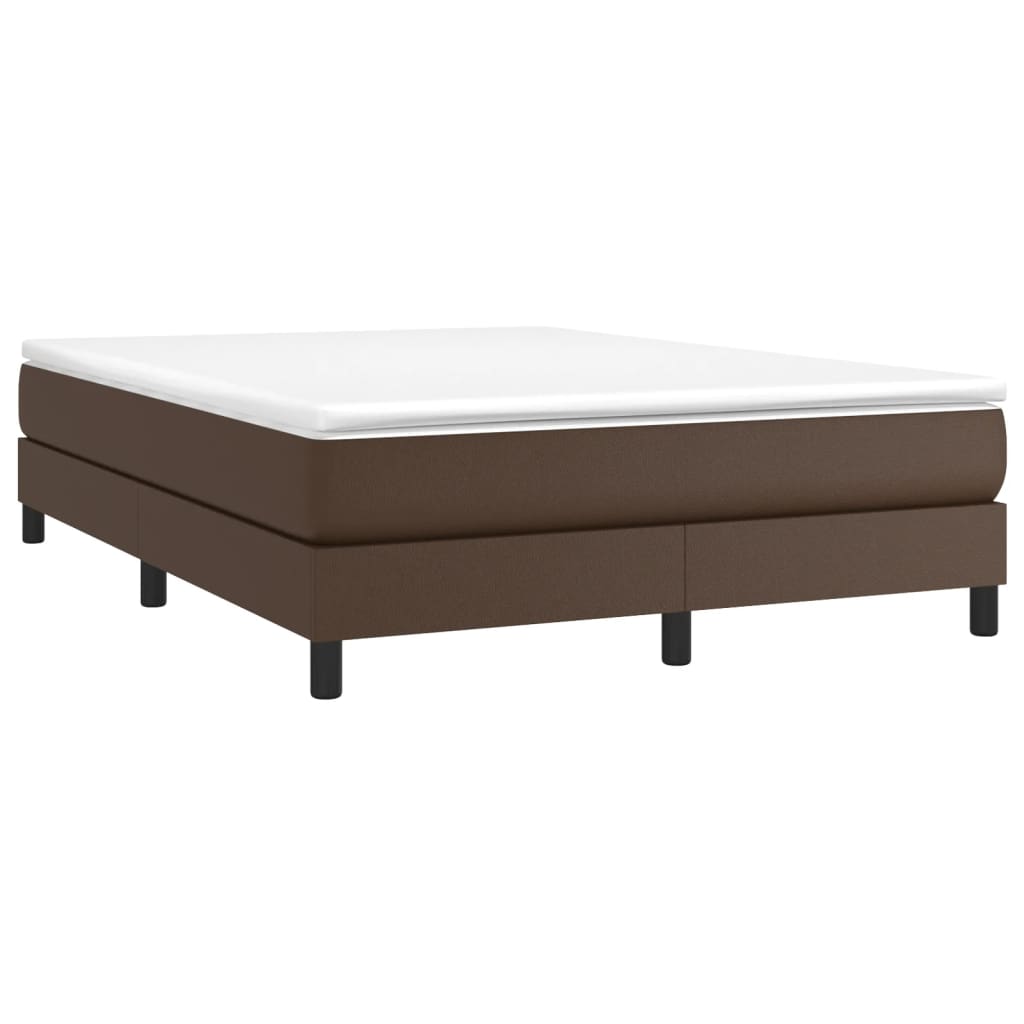 Cadre de lit sans matelas marron 140x200 cm similicuir - XIOS