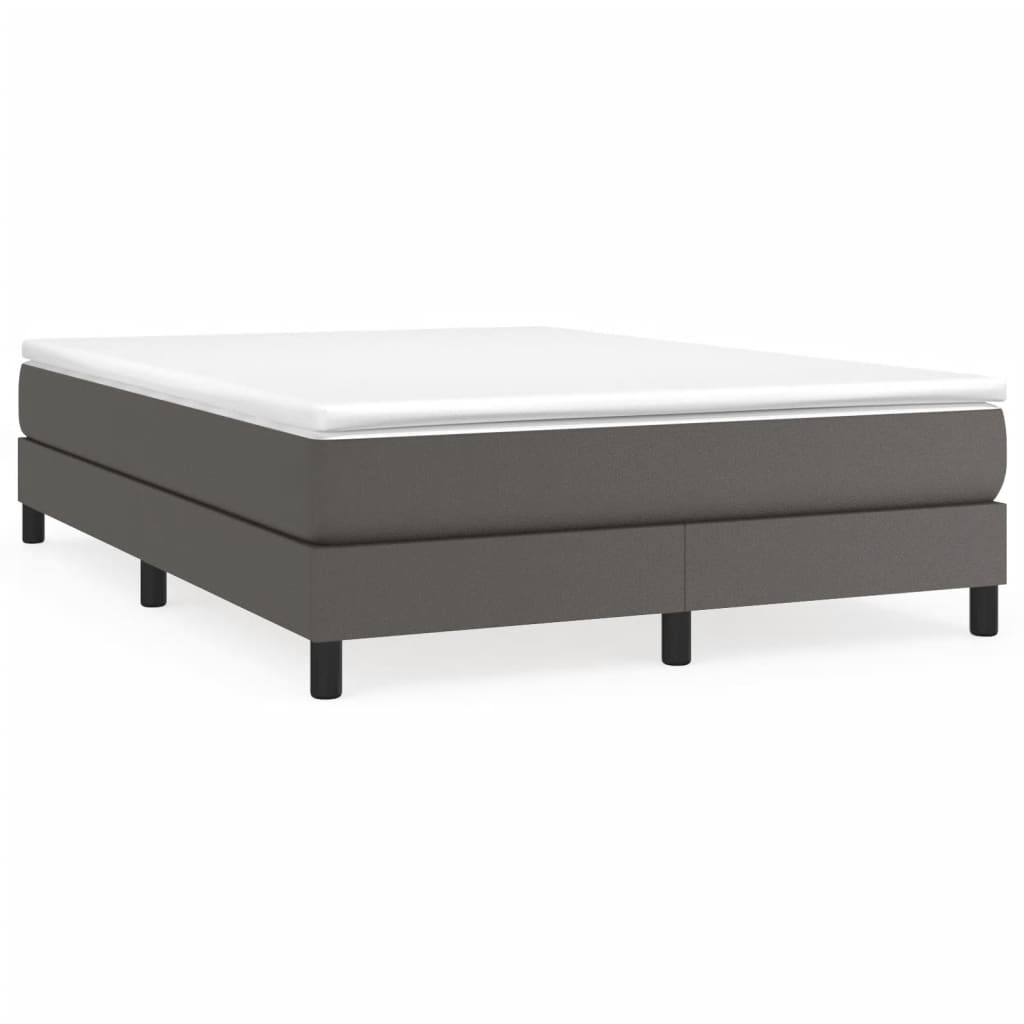 Cadre de lit sans matelas gris 140x200 cm similicuir - XIOS