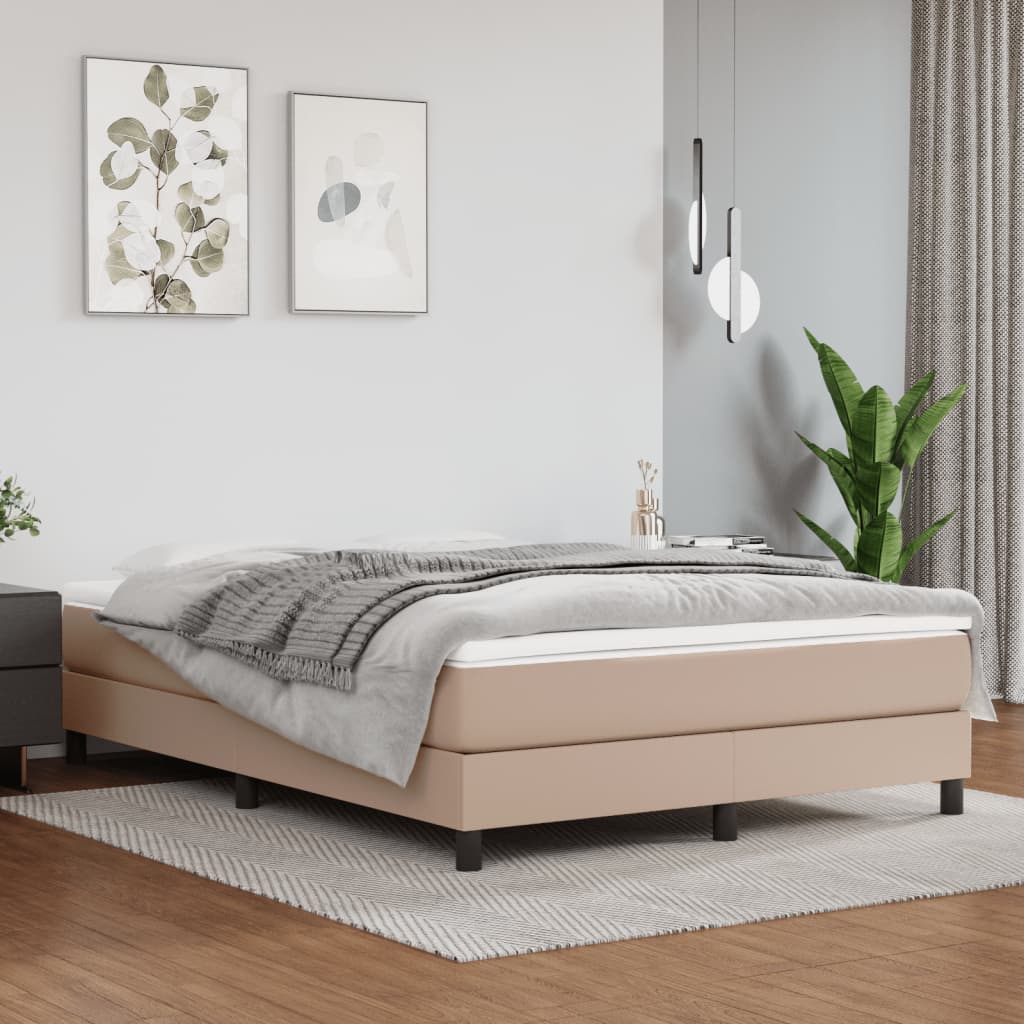 Cadre de lit sans matelas cappuccino 140x200 cm similicuir - XIOS
