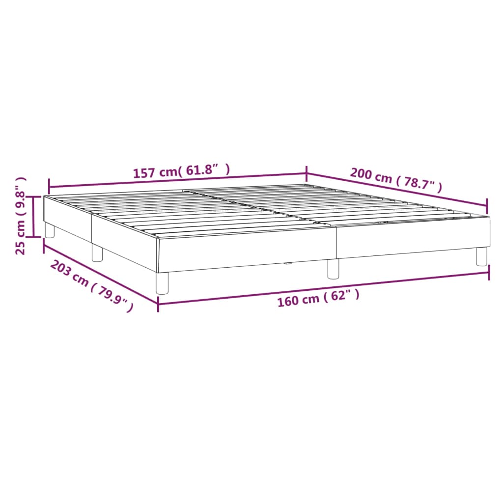 Cadre de lit sans matelas noir 160x200 cm similicuir - XIOS