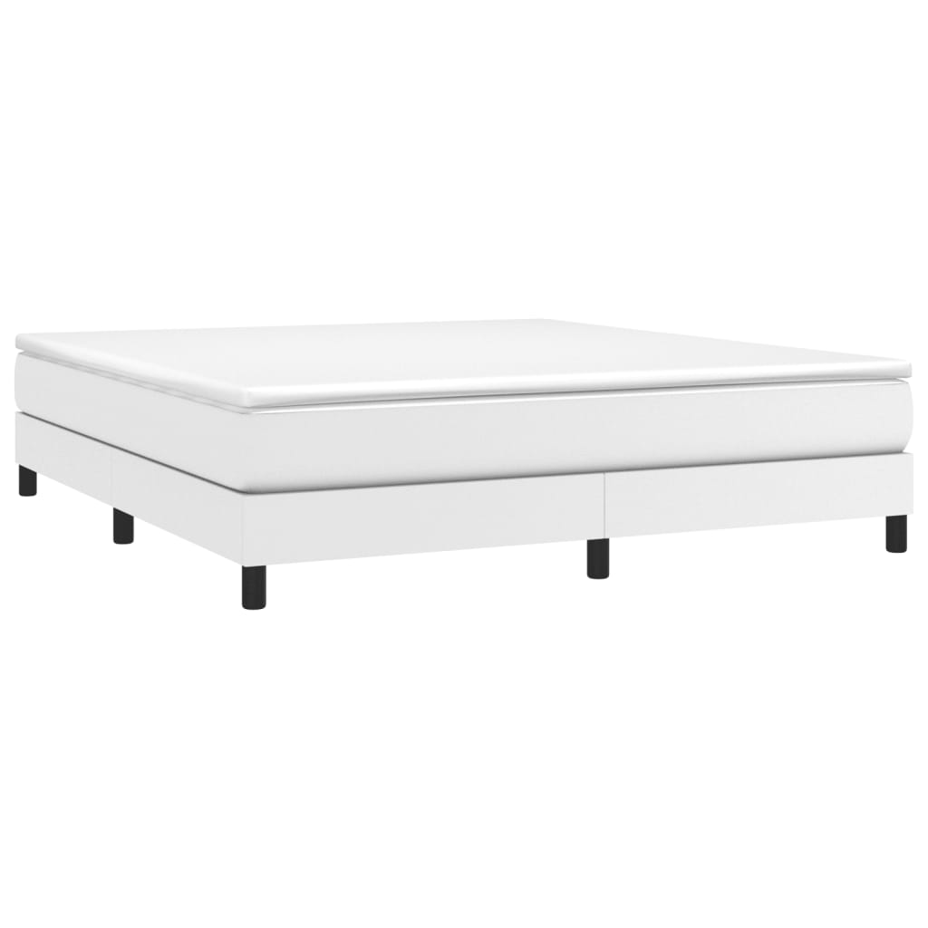 Cadre de lit sans matelas blanc 160x200 cm similicuir - XIOS