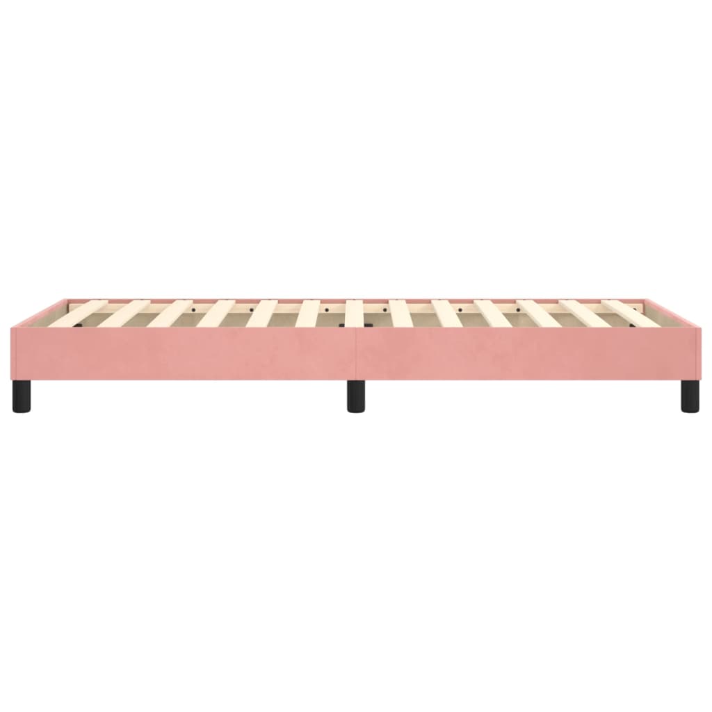 Cadre de lit sans matelas rose 80x200 cm velours - XIOS