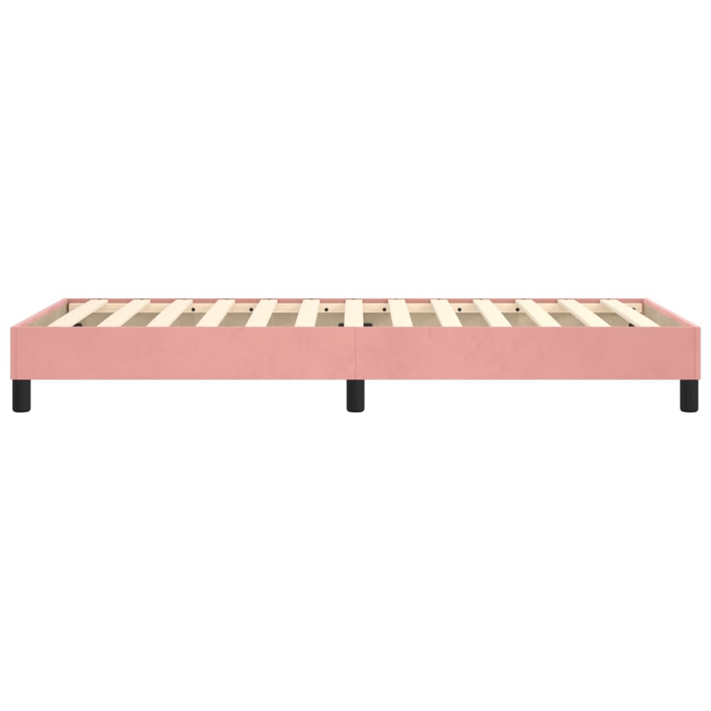 Cadre de lit sans matelas rose 100x200 cm velours - XIOS