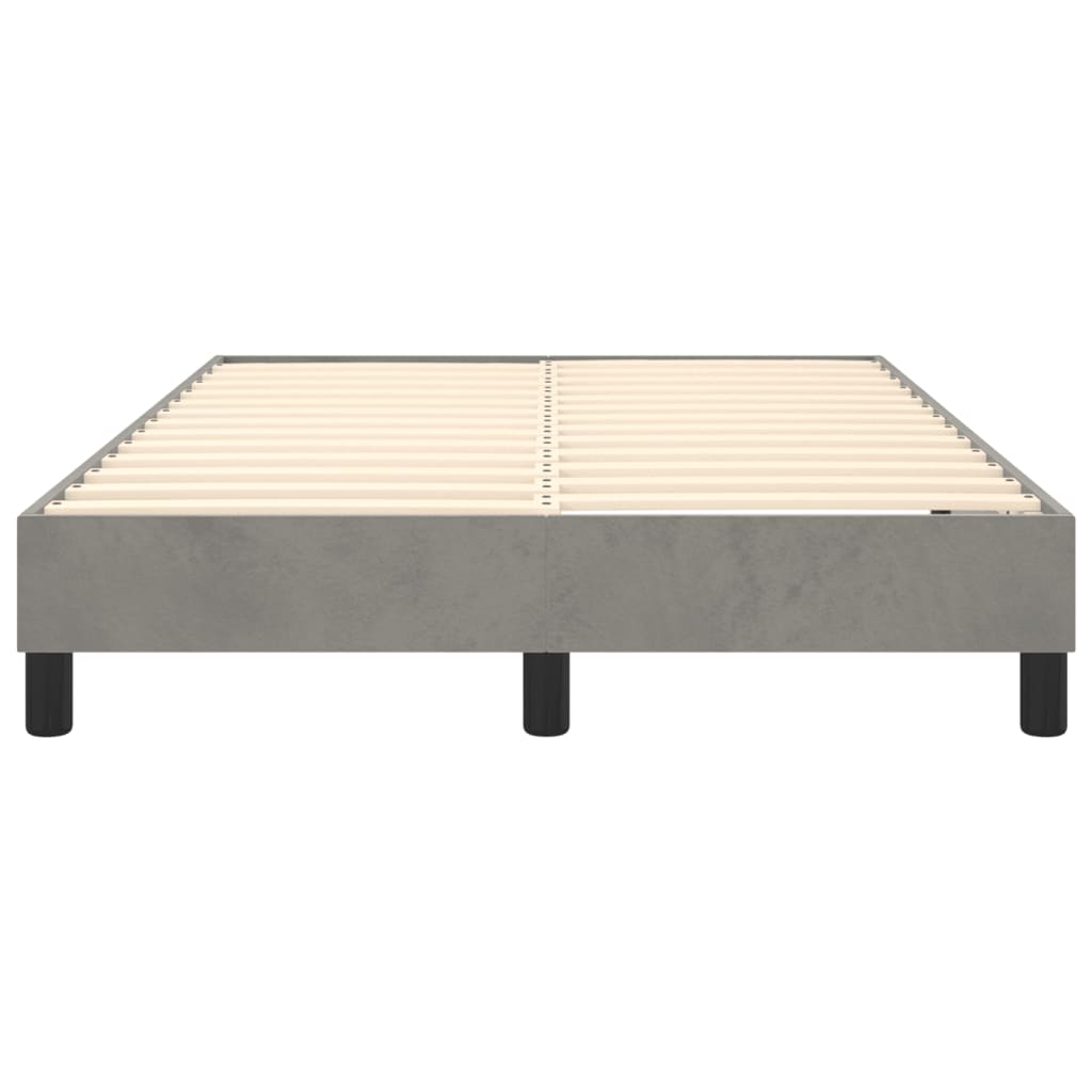 Cadre de lit sans matelas gris clair 120x200 cm velours - XIOS
