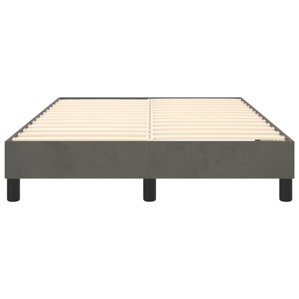 Cadre de lit sans matelas gris foncé 120x200 cm velours - XIOS