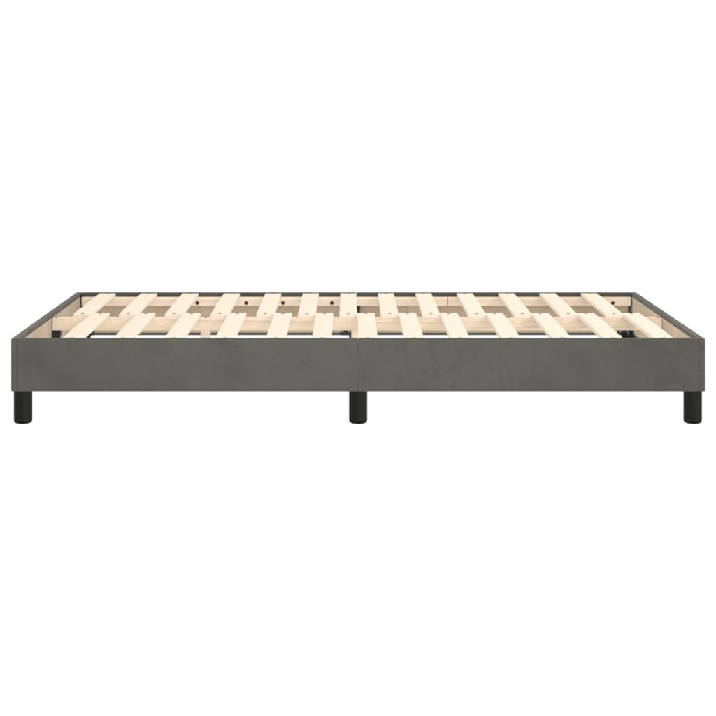 Cadre de lit sans matelas gris foncé 120x200 cm velours - XIOS