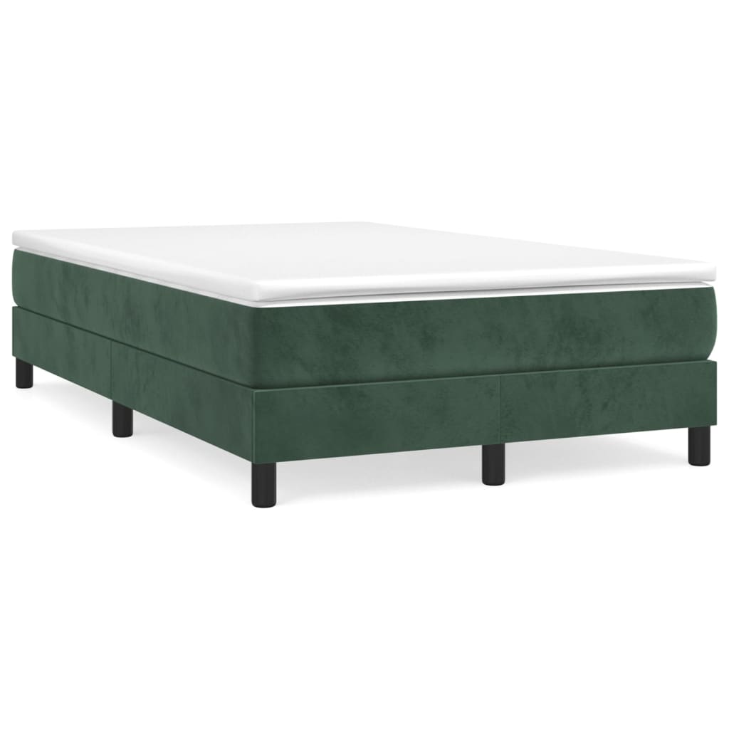 Cadre de lit sans matelas vert foncé 120x200 cm velours - XIOS
