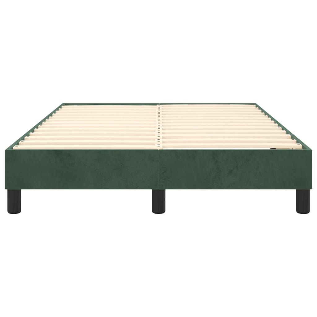 Cadre de lit sans matelas vert foncé 120x200 cm velours - XIOS