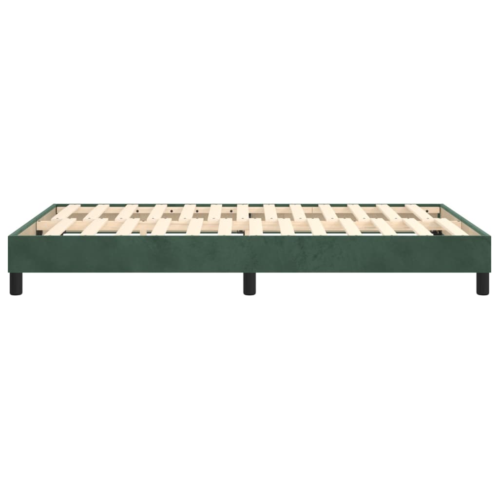 Cadre de lit sans matelas vert foncé 120x200 cm velours - XIOS