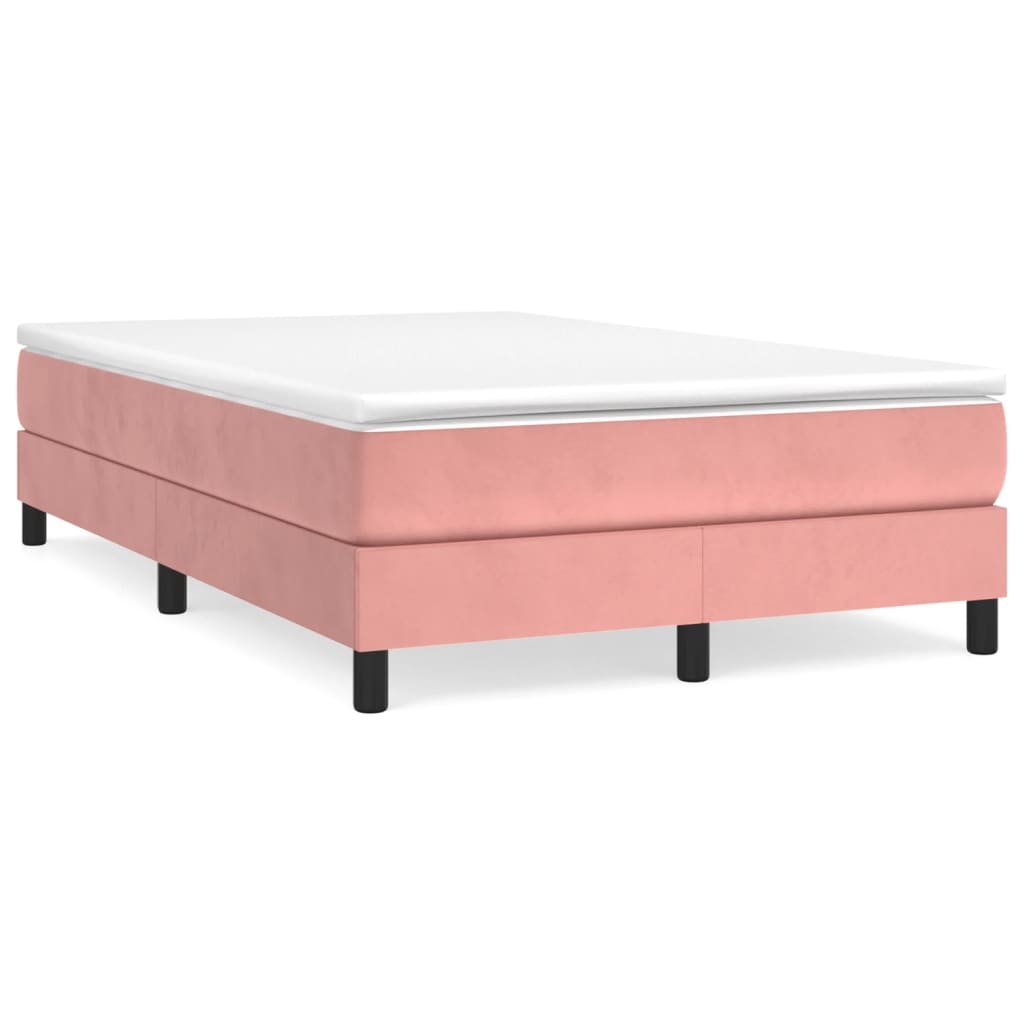 Cadre de lit sans matelas rose 120x200 cm velours - XIOS