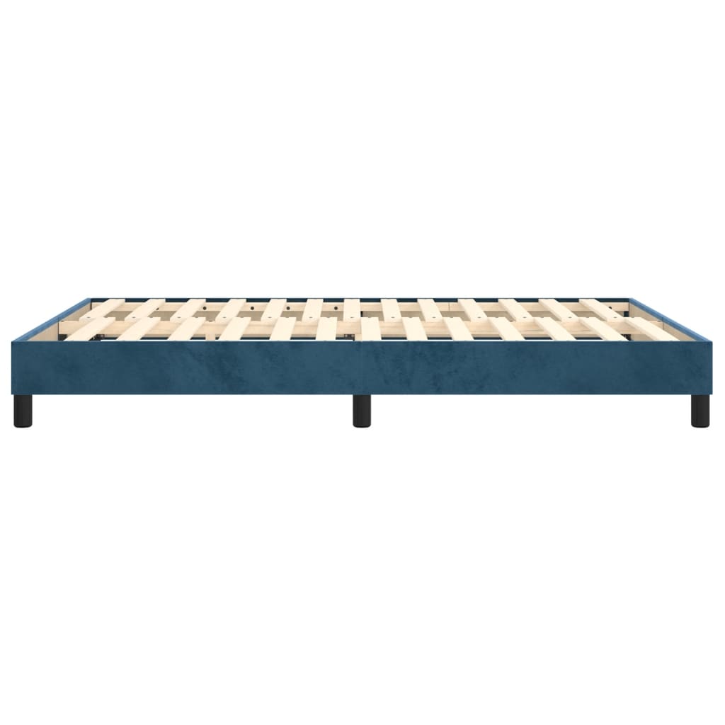Cadre de lit bleu foncé 140x190 cm velours - XIOS
