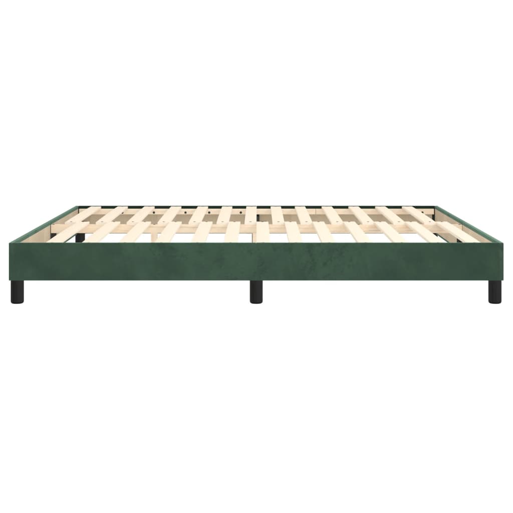 Cadre de lit sans matelas vert foncé 160x200 cm velours - XIOS