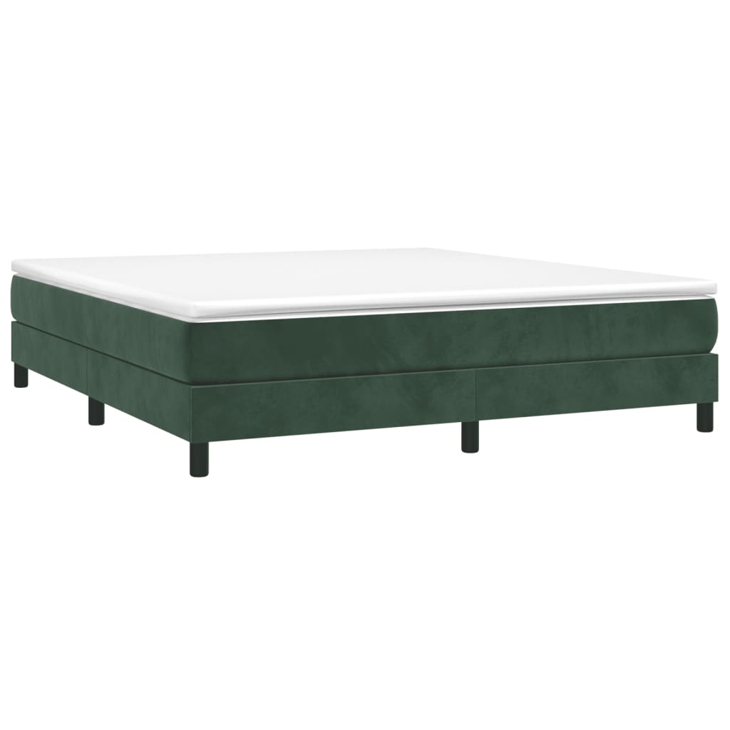Cadre de lit sans matelas vert foncé 180x200 cm velours - XIOS