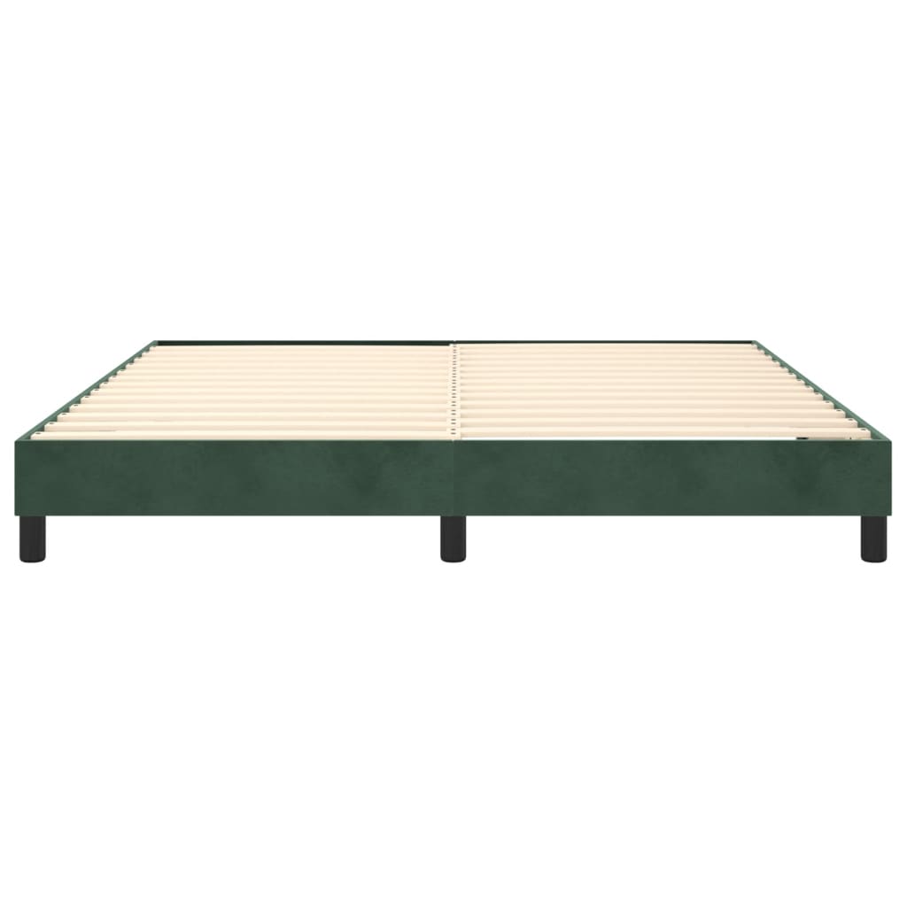 Cadre de lit sans matelas vert foncé 180x200 cm velours - XIOS