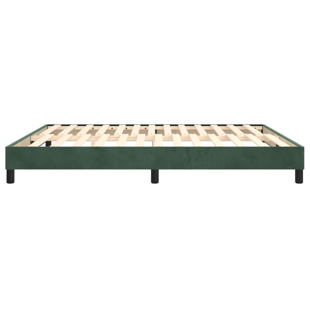 Cadre de lit sans matelas vert foncé 180x200 cm velours - XIOS