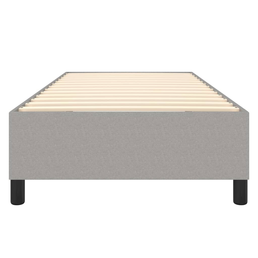 Cadre de lit sans matelas gris clair 80x200 cm tissu - XIOS