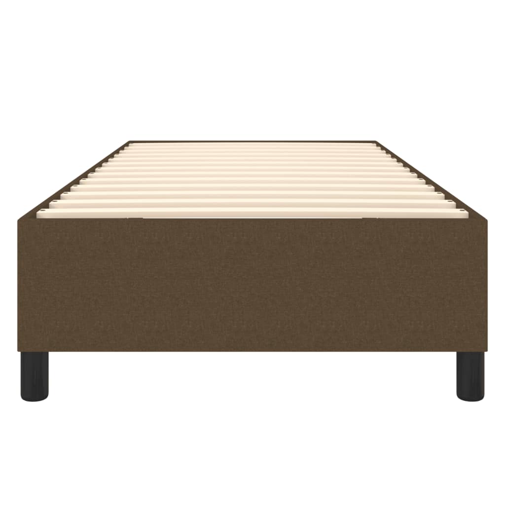 Cadre de lit sans matelas marron foncé 80x200 cm tissu - XIOS