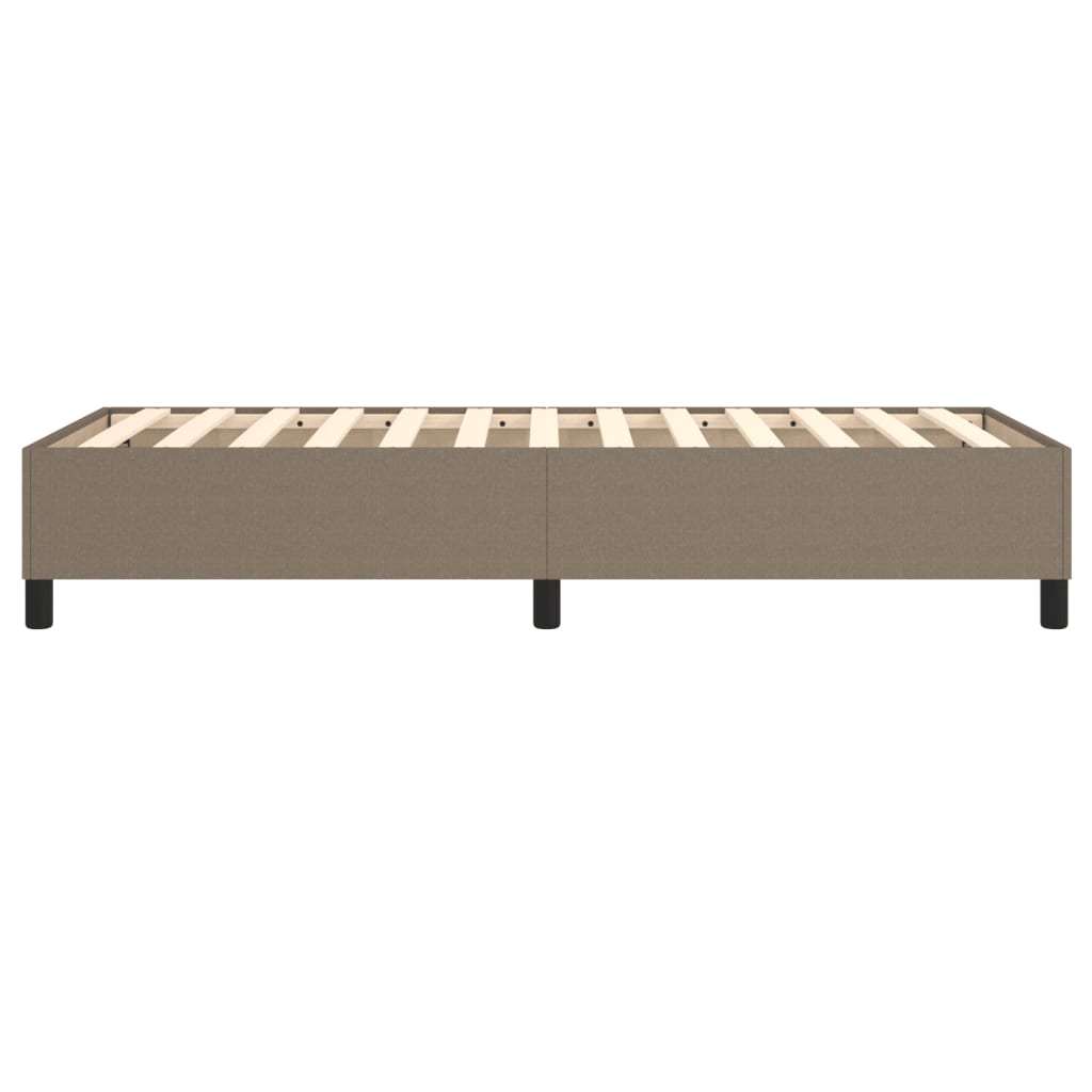 Cadre de lit à lattes taupe 80x200 cm tissu - XIOS