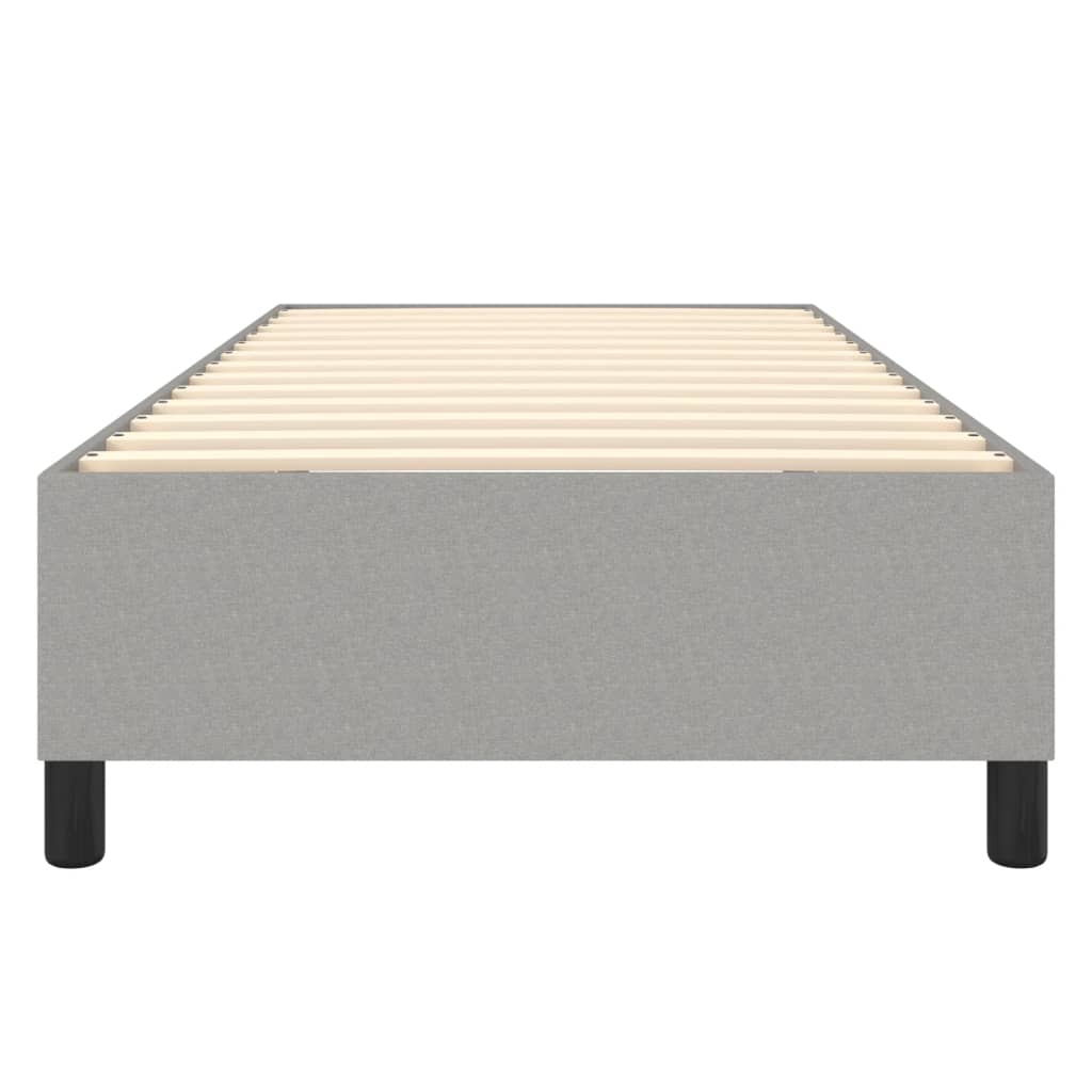 Cadre de lit sans matelas gris clair 90x190 cm tissu - XIOS