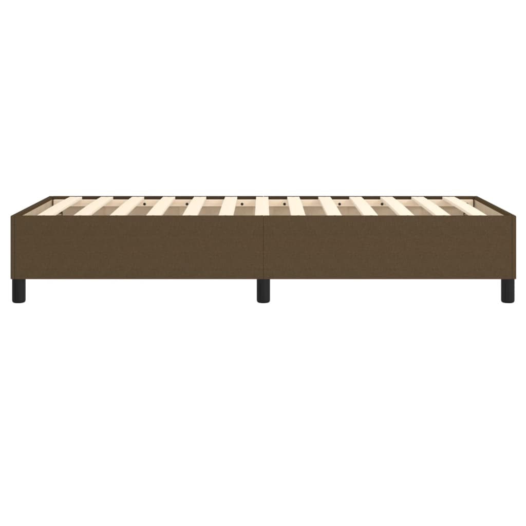 Cadre de lit sans matelas marron foncé 90x190 cm tissu - XIOS
