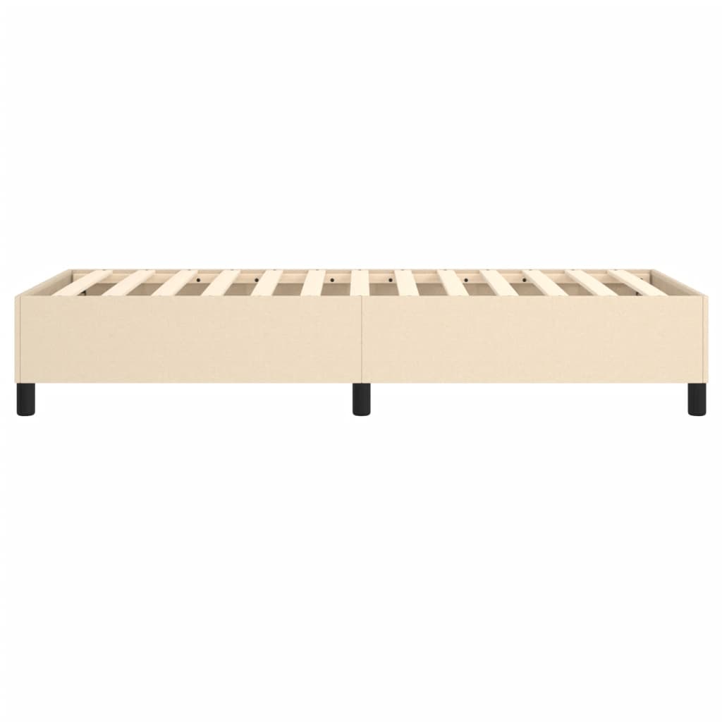 Cadre de lit sans matelas crème 90x190 cm tissu - XIOS