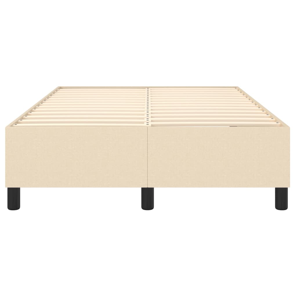 Cadre de lit sans matelas crème 120x200 cm tissu - XIOS