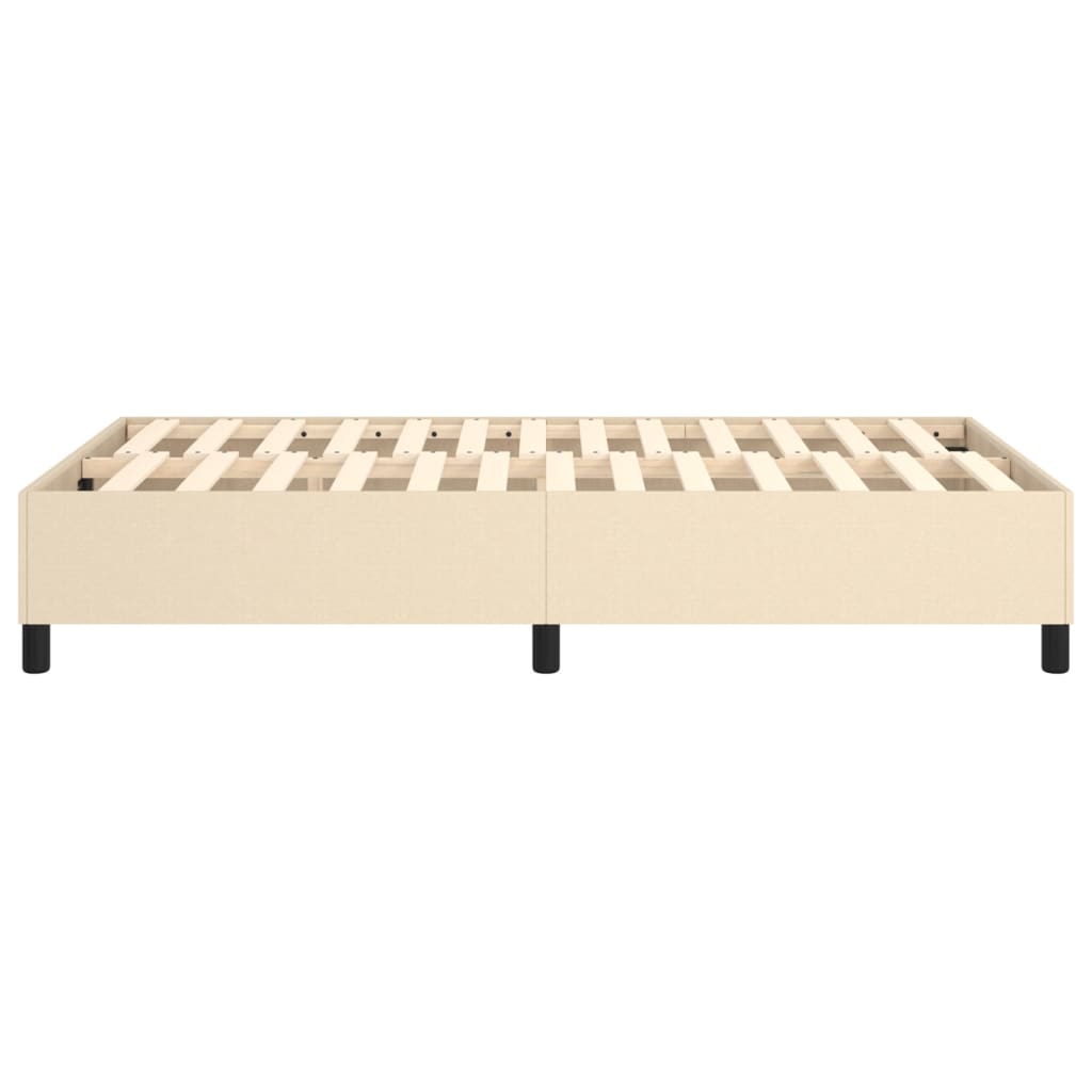 Cadre de lit sans matelas crème 120x200 cm tissu - XIOS