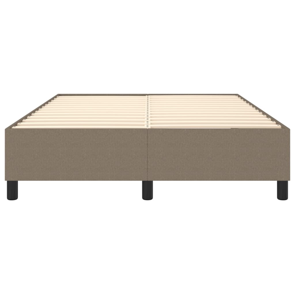 Cadre de lit à ressorts taupe 140x190 cm tissu - XIOS