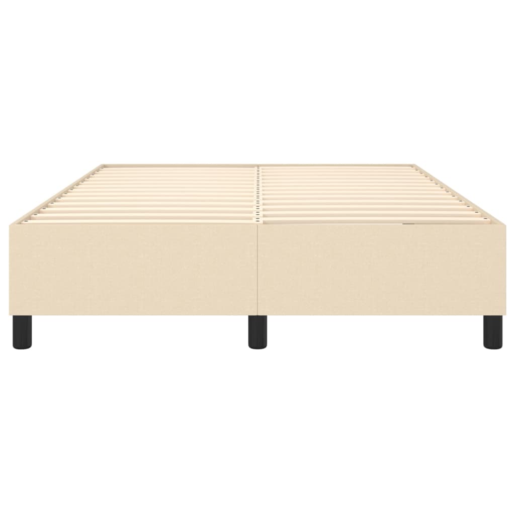 Cadre de lit sans matelas crème 140x190 cm tissu - XIOS