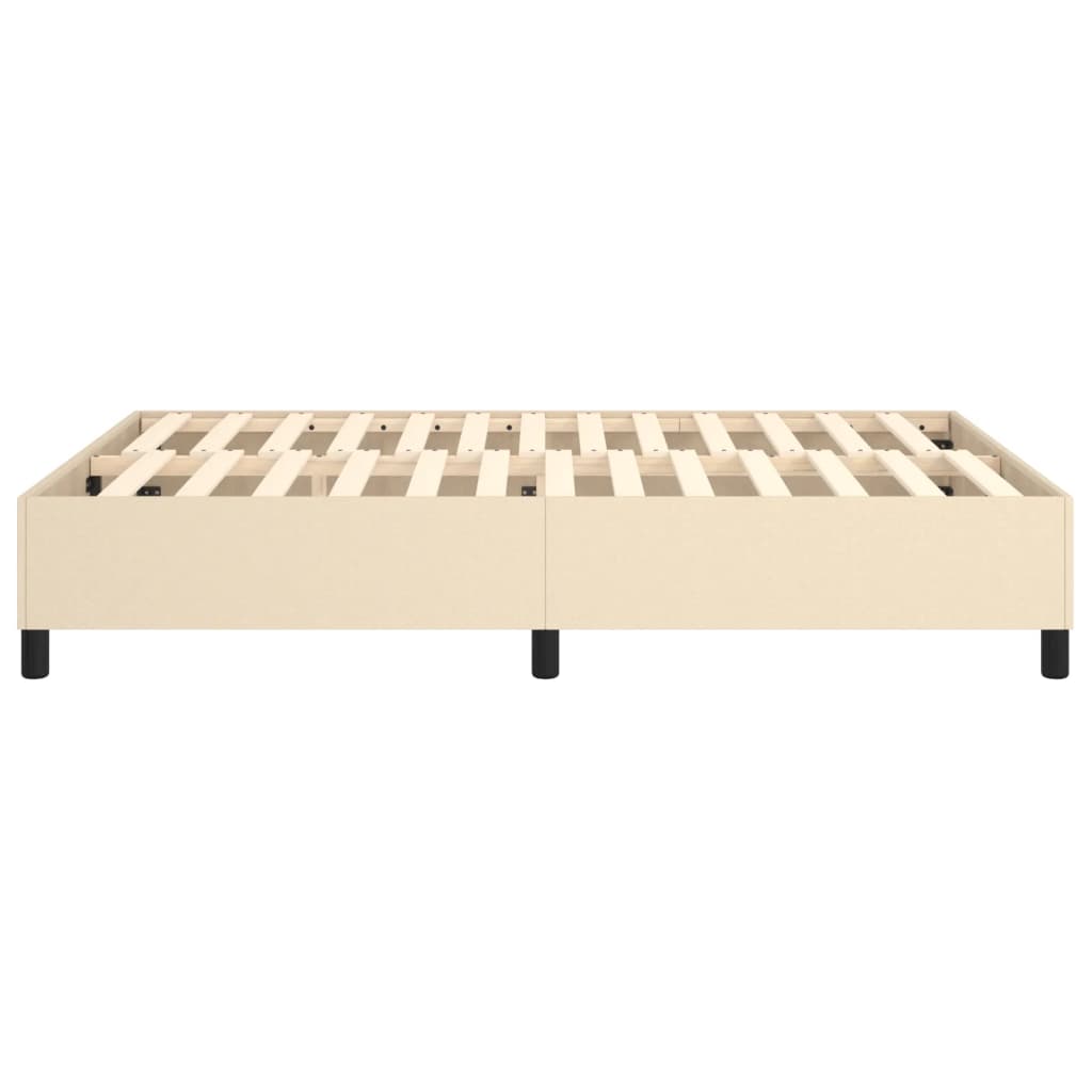 Cadre de lit sans matelas crème 140x190 cm tissu - XIOS