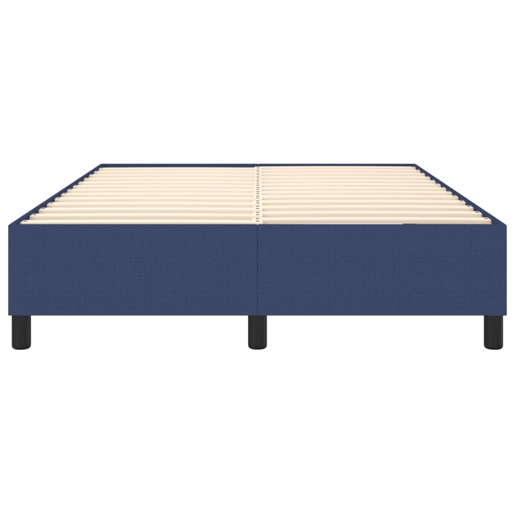 Cadre de lit sans matelas bleu 140x190 cm tissu - XIOS