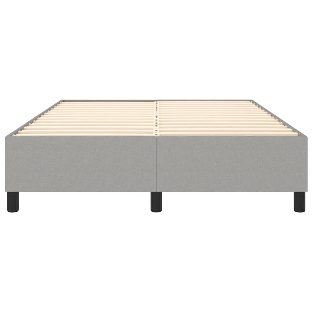 Cadre de lit sans matelas gris clair 140x200 cm tissu - XIOS
