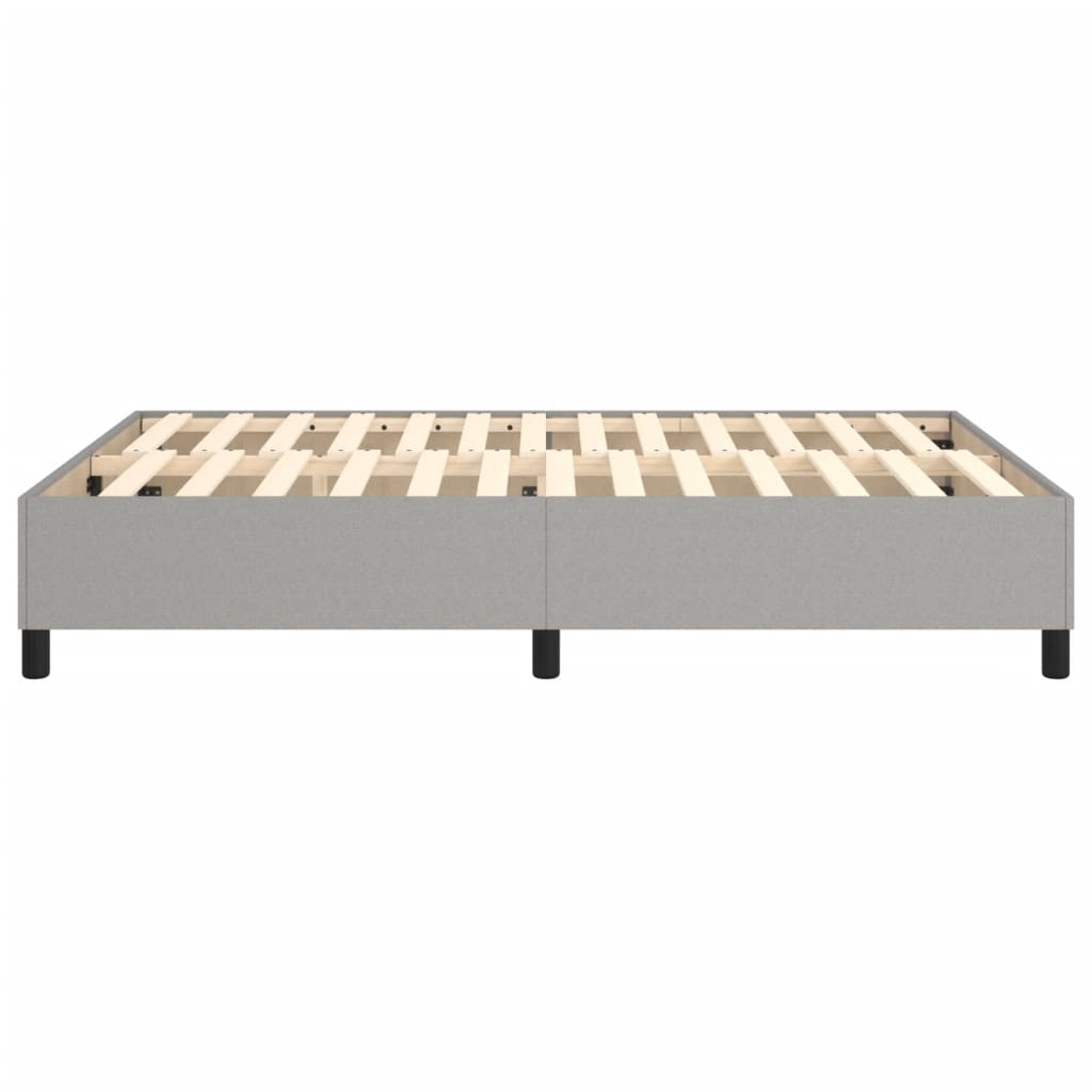 Cadre de lit sans matelas gris clair 140x200 cm tissu - XIOS