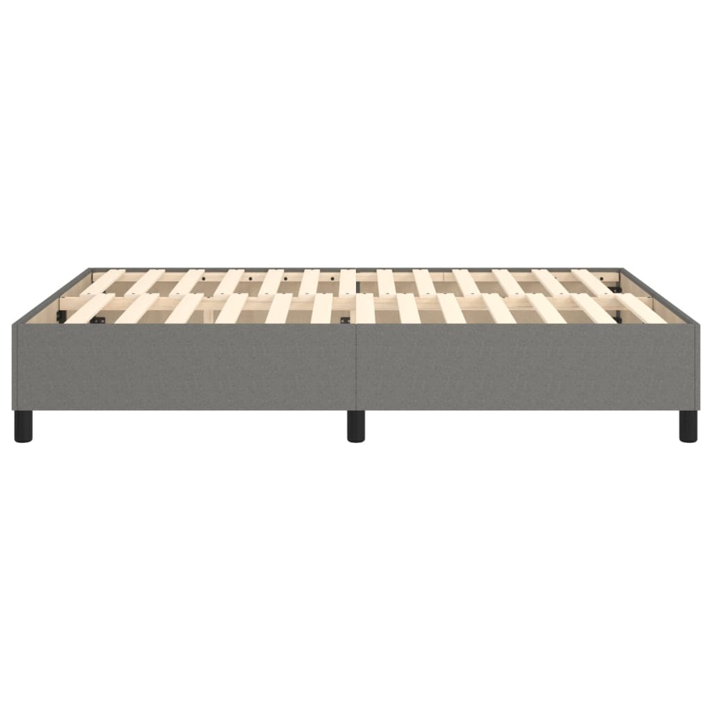 Cadre de lit sans matelas gris foncé 140x200 cm tissu - XIOS