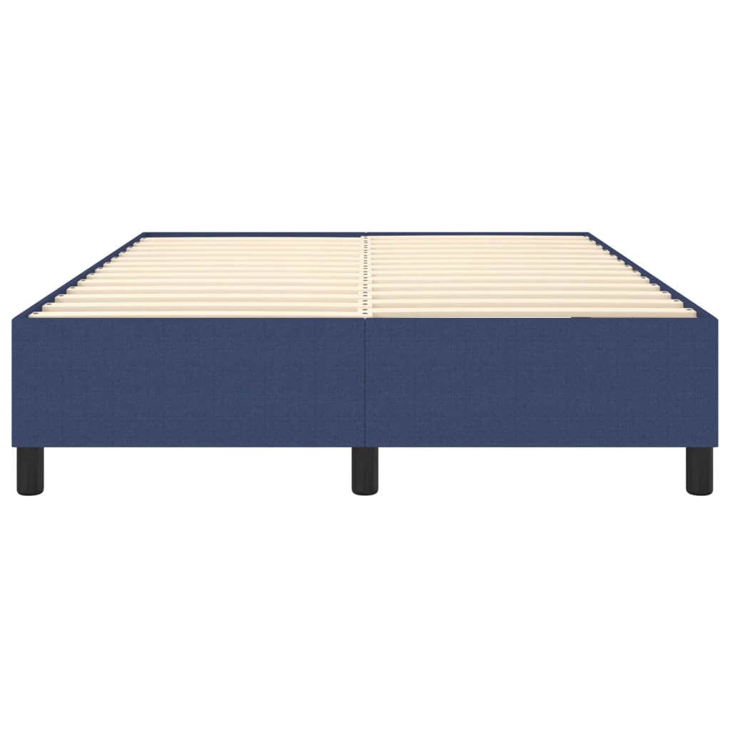 Cadre de lit sans matelas bleu 140x200 cm tissu - XIOS