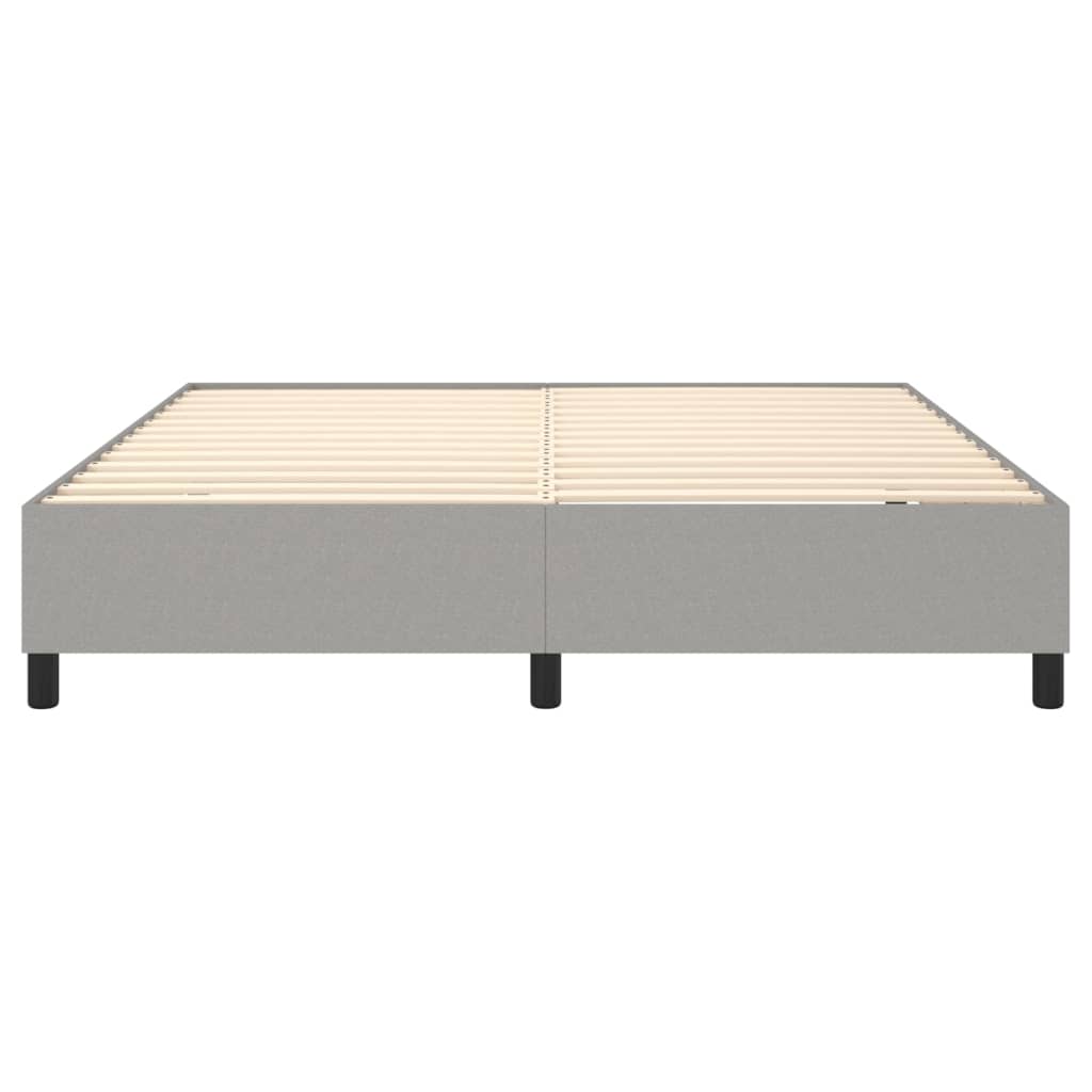 Cadre de lit sans matelas gris clair 160x200 cm tissu - XIOS