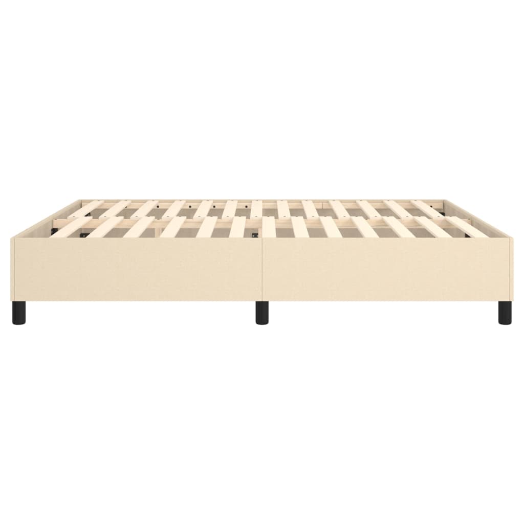 Cadre de lit sans matelas crème 160x200 cm tissu - XIOS
