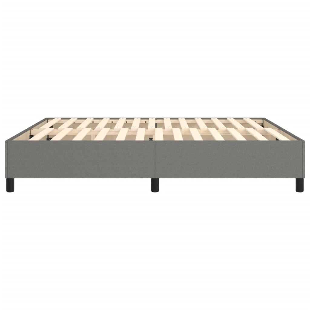 Cadre de lit sans matelas gris foncé 180x200 cm tissu - XIOS