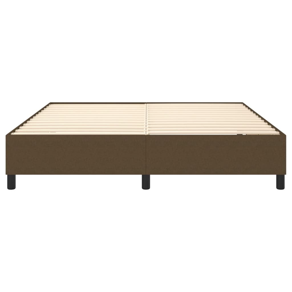 Cadre de lit à ressorts marron foncé 180x200 cm tissu - XIOS