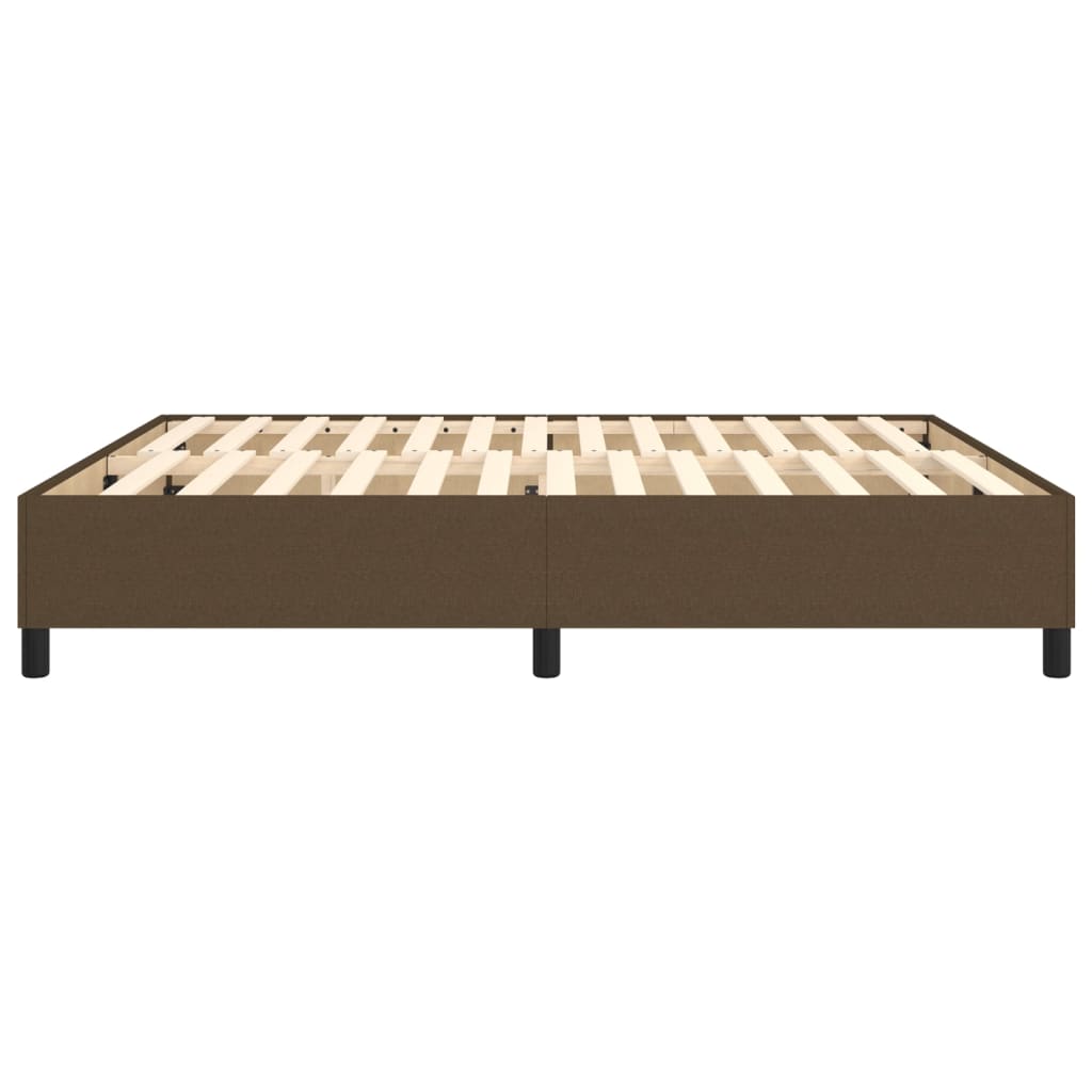 Cadre de lit à ressorts marron foncé 180x200 cm tissu - XIOS