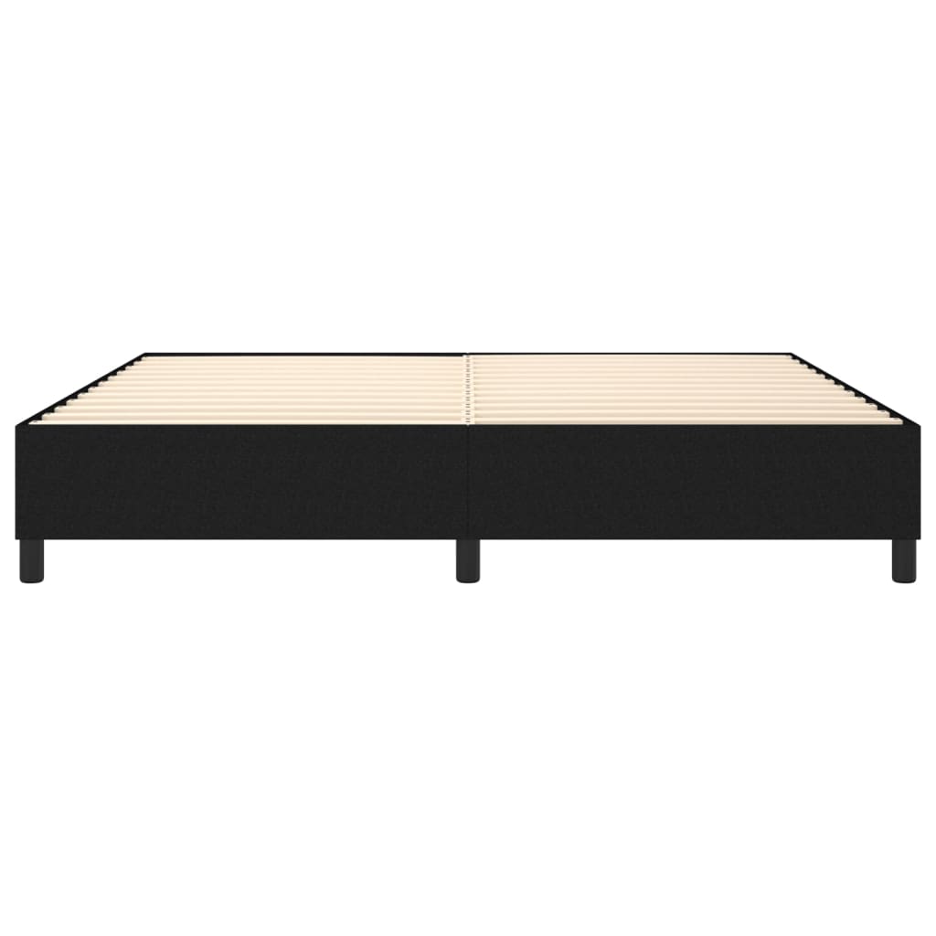 Cadre de lit sans matelas noir 200x200 cm tissu - XIOS