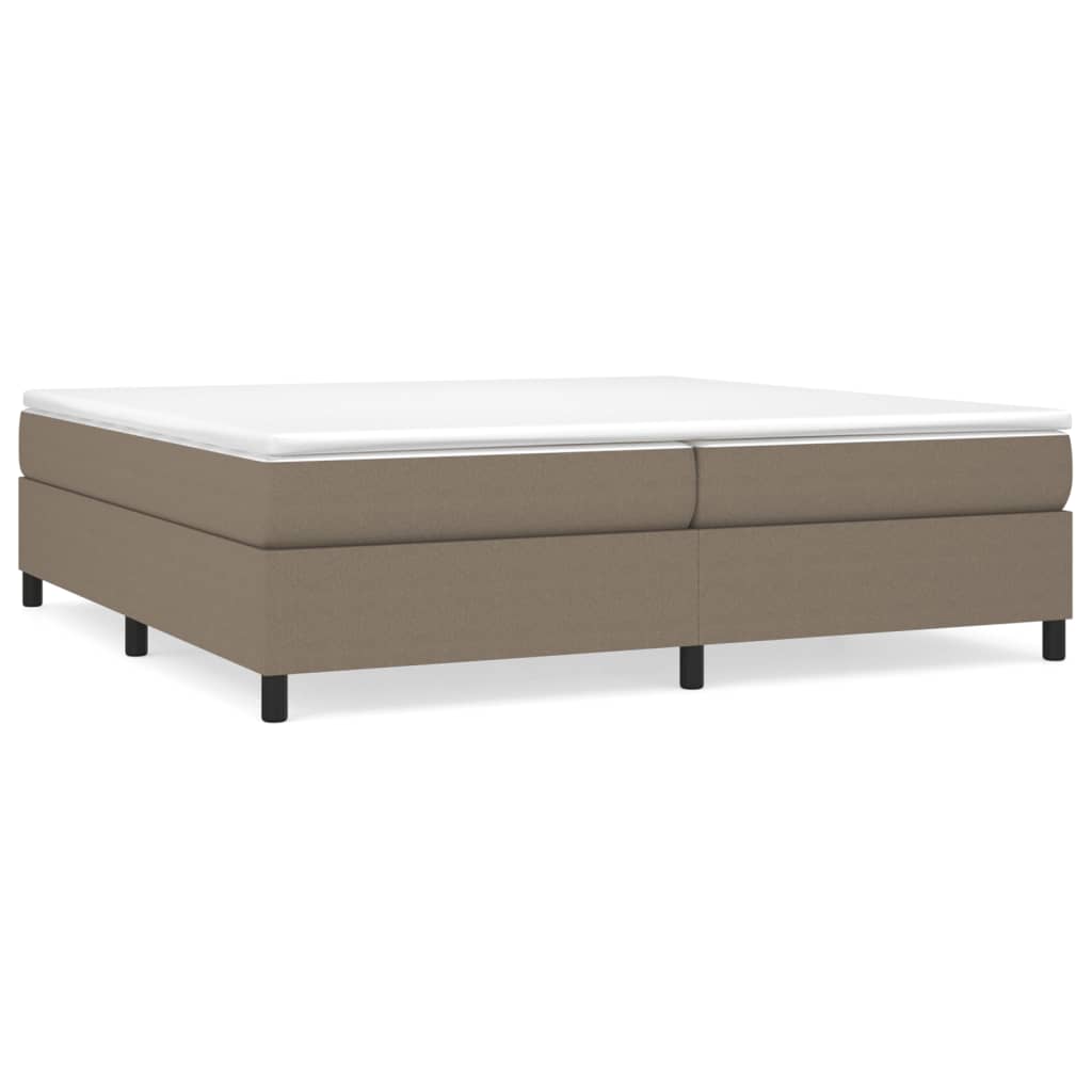 Cadre de lit à lattes taupe 200x200 cm tissu - XIOS