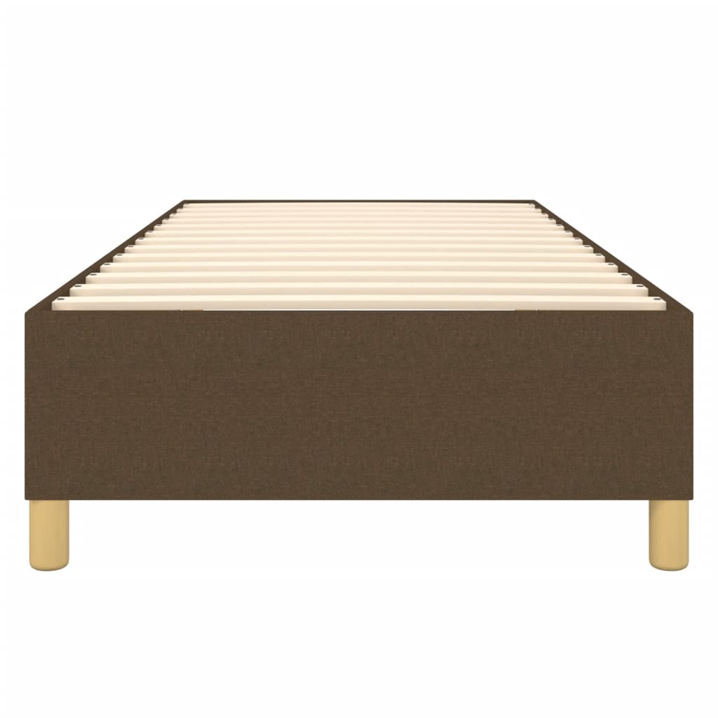 Cadre de lit à ressorts marron foncé 80x200 cm tissu - XIOS