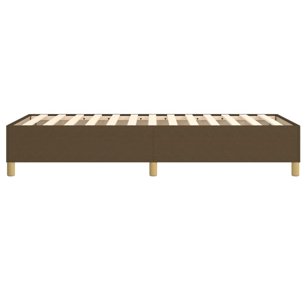 Cadre de lit à ressorts marron foncé 80x200 cm tissu - XIOS