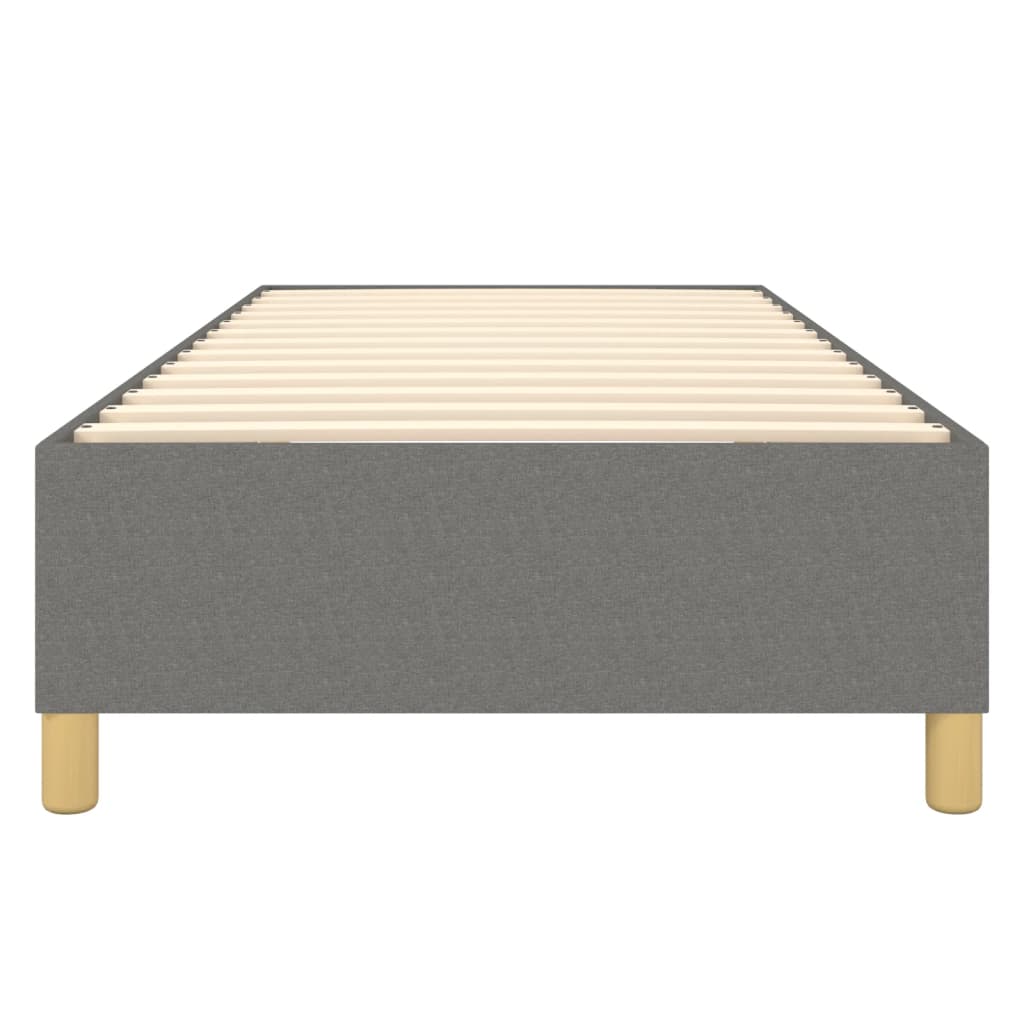 Cadre de lit sans matelas gris foncé 90x190 cm tissu - XIOS