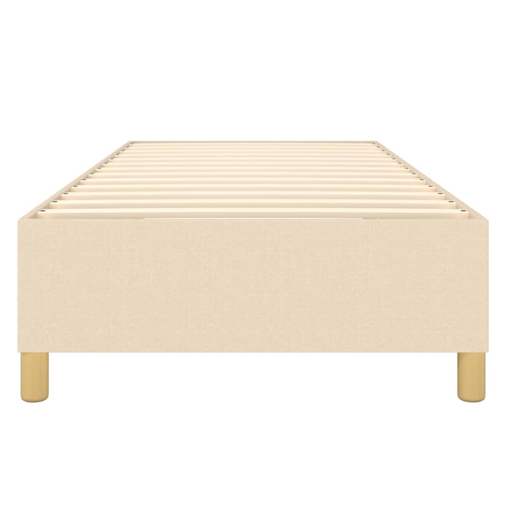 Cadre de lit sans matelas crème 90x190 cm tissu - XIOS